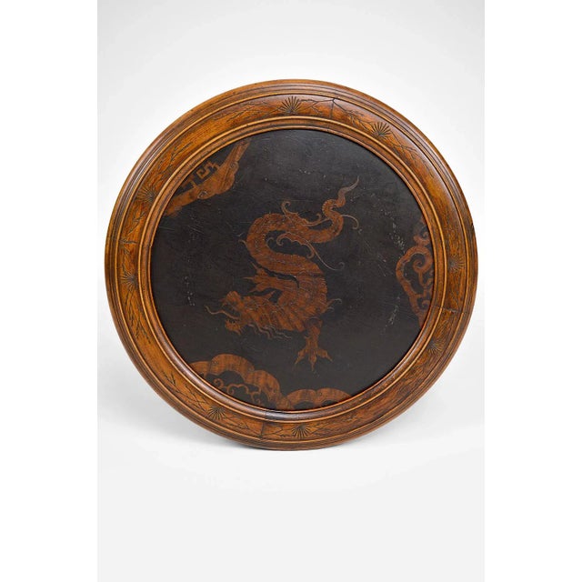 Japonaiserie Bookcase Pedestal Table Attributed to Gabriel Viardot, 1880s For Sale - Image 6 of 18