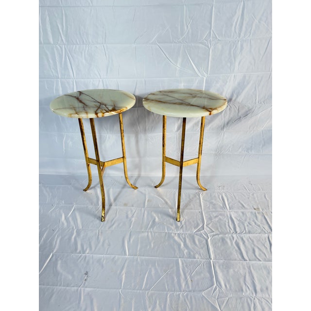 2020s Gilded Side Table For Sale - Image 5 of 8