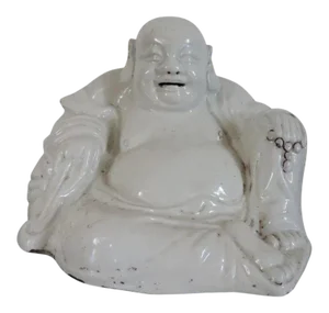 Late 18th or Early 19th Century Chinese Porcelain Blanc de Chine Monochrome Buddha Figure