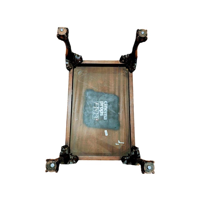 Vintage English Chippendale Style Mahogany Coffee Table Ball and Claw Feet For Sale In Los Angeles - Image 6 of 7