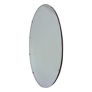 Vintage Oval Rockabilly Mirror, 1960s For Sale