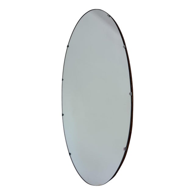 Vintage Oval Rockabilly Mirror, 1960s For Sale