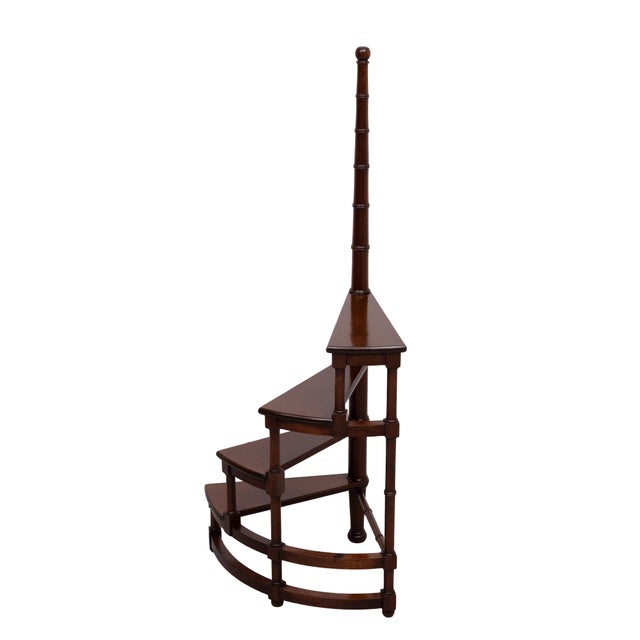 Arthur Brett and Sons Mahogany Library Steps from H. Pander & ZN, England, 1930s For Sale - Image 3 of 12