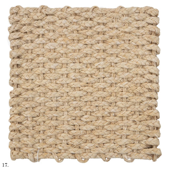 Copper Abaca Natural Premium Braid and Style Fiber Rugs 2x2Ft. For Sale - Image 8 of 12