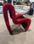 Phillips Collection Phillips Collection Red and Black Seat Belt Chair, Attributed For Sale - Image 4 of 4