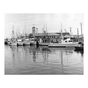 1960s San Pedro Harbor California Black and White Photograph
