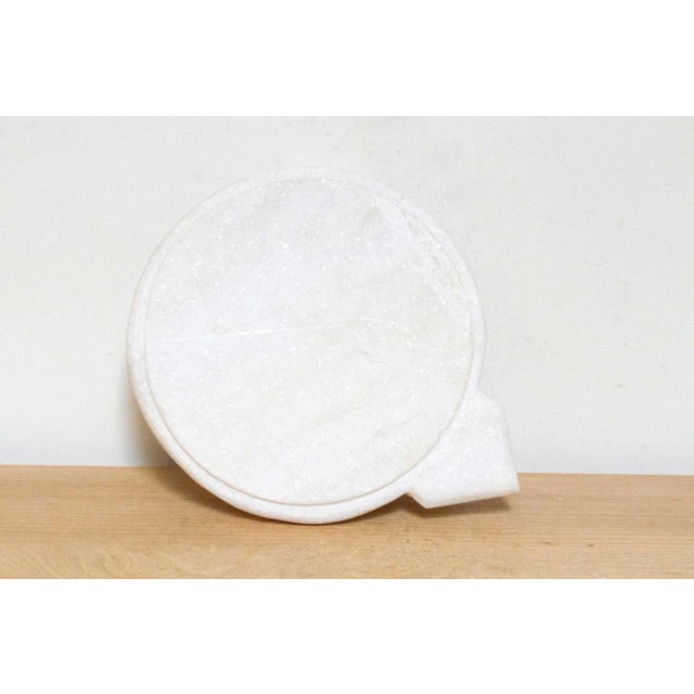 Indian Carved Marble Candle Holder Plate For Sale - Image 3 of 6