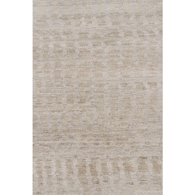 Textile Rug & Kilim’s Contemporary Textural Rug in Beige-Brown and Gray Tones For Sale - Image 7 of 8