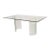 1980s Postmodern Beveled Glass Double Pedestal Dining Table For Sale