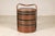 Vintage Chinese Rattan Wedding Basket with Carved Handle and Nested Containers For Sale - Image 14 of 18