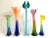 Various Artists Vintage 1990's Post Modern Hand Blown Art Glass Multicolor Ombre Flowers Contemporary Vases - Set of 5 For Sale - Image 4 of 13