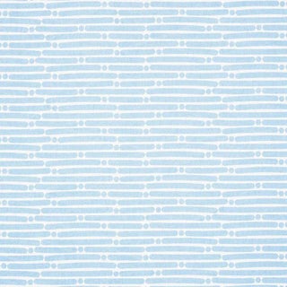 Sample - Schumacher X Studio Bon Dot Dash Fabric in Sky For Sale