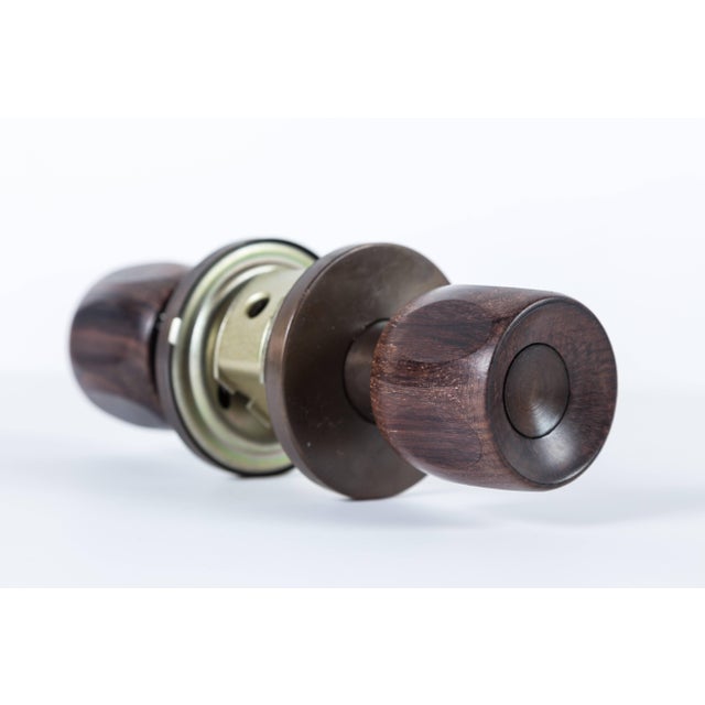 Coffee 1970s Vintage Russwin Passage Door Knob Set For Sale - Image 8 of 9