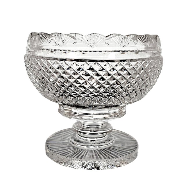 Late 20th Century Waterford Prestige Heavy Cut Crystal Pedestal Bowl 5.25" For Sale In San Francisco - Image 6 of 9