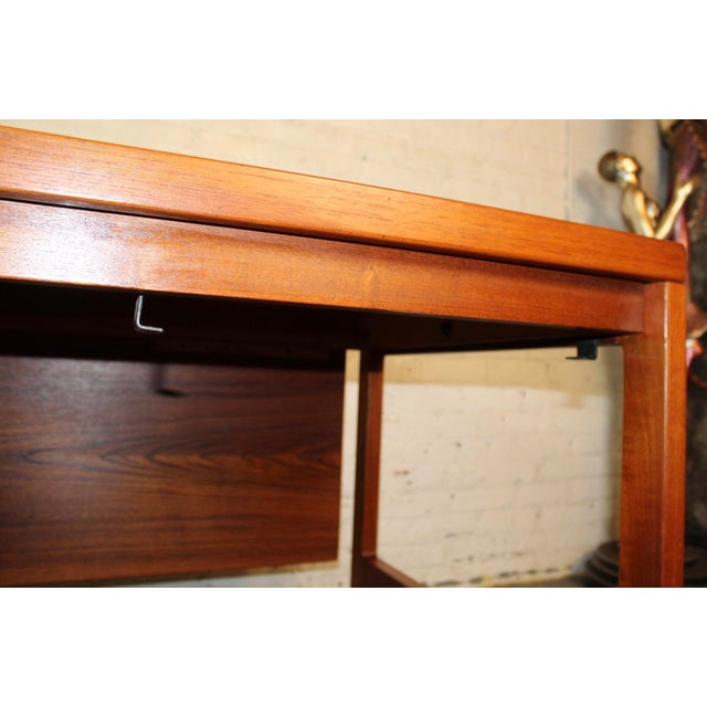 Brown Mid 20th Century Danish Teak Executive Desk by Arne Vodder for H. P. Hansen For Sale - Image 8 of 18