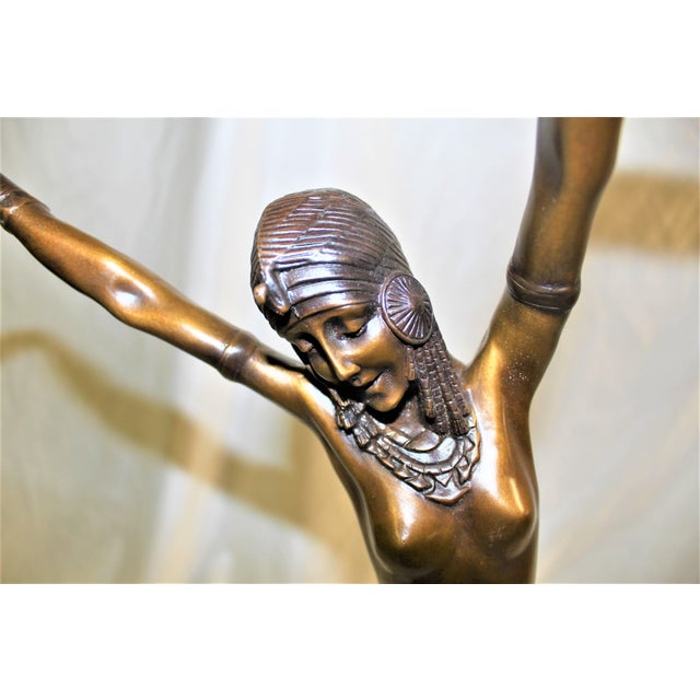 Art Deco Egyptian Dancer in the Manner of Chiparus For Sale - Image 4 of 18
