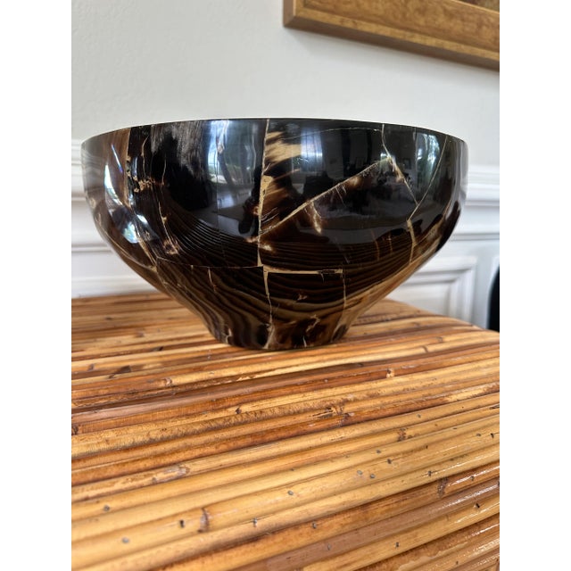 Bone Vintage Extra Large Horn Bowl, Made in France For Sale - Image 7 of 14