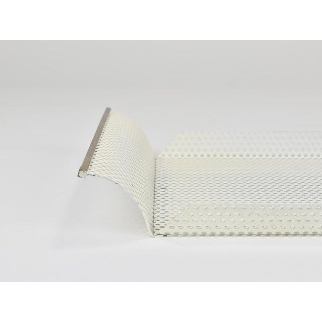 Cream Brass and Perforated Metal Rigitulle Tray from Vereinigte Werkstätten, Germany, 1970s For Sale - Image 8 of 18