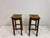 Vintage French Bar Stools in Oak and Rush, 1960s, Set of 2 For Sale - Image 3 of 13