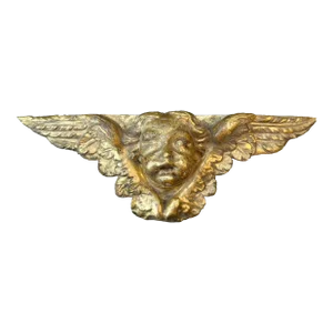 18th Century Italian Carved Giltwood Baroque Winged Angel Cherub