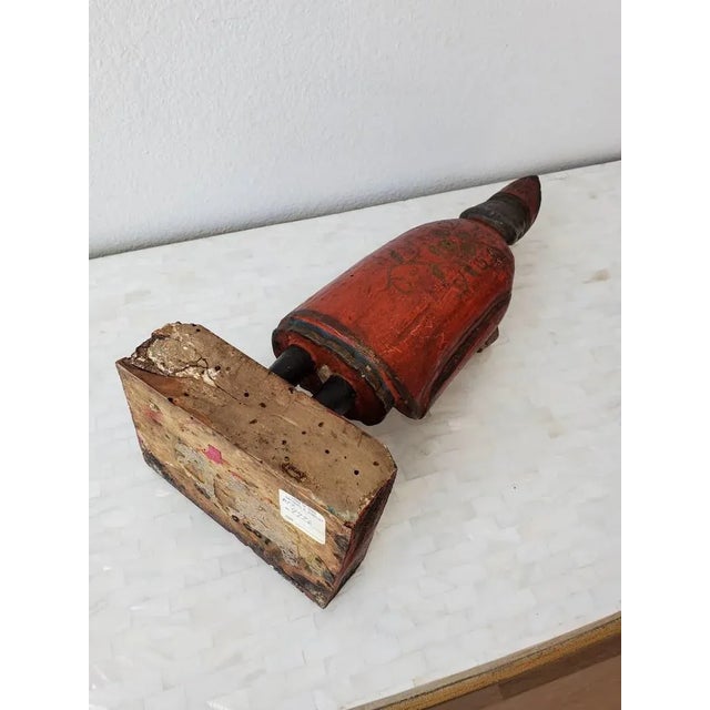 Red 18th/19th Century Spanish Colonial Altar Figure For Sale - Image 8 of 11