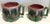 A collection of six Etruscan Majolica shell and seaweed pitchers, five in the typical shell and sea weed pattern, one in a...