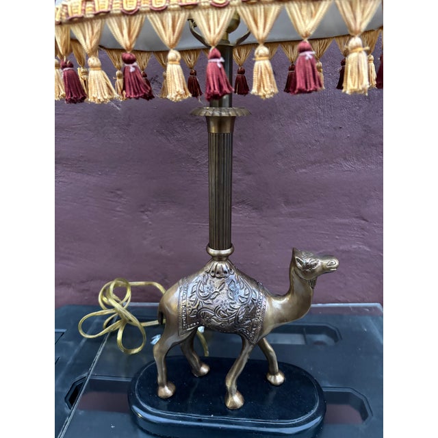 1990s Figurative Bronze Camel Lamp For Sale - Image 4 of 5