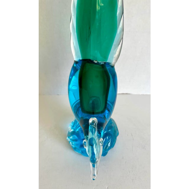 Mid 20th Century Murano Style Glass Pheasant Sculpture For Sale - Image 4 of 9