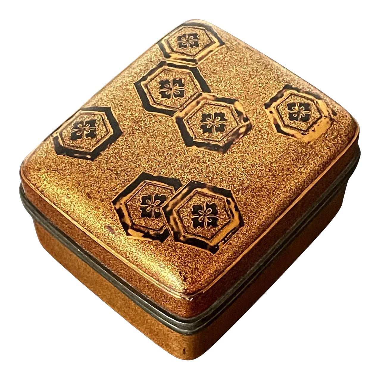銅蟲 煙草入れ(木箱あり)1956年製：Old Copper box：Japan s-l1200.jpg