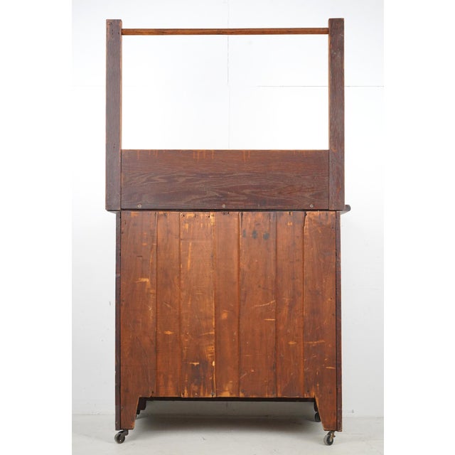 Antique Victorian Oak Bedroom Washstand For Sale - Image 10 of 10