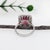 6.7Ct Statement Ruby Ring With Natural Diamond Halo: Solid 14k Gold, 11x9mm, Size 6.75 For Sale In Columbus - Image 6 of 6