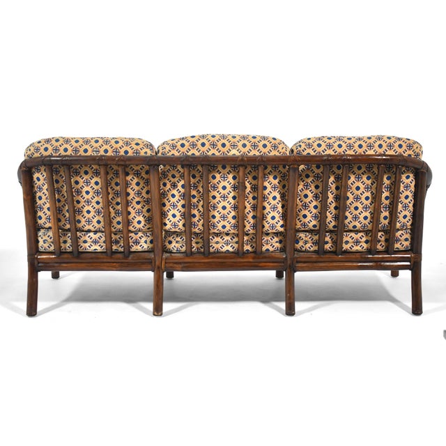 Wood McGuire C-1 Rattan Three-Seat Sofa For Sale - Image 7 of 12