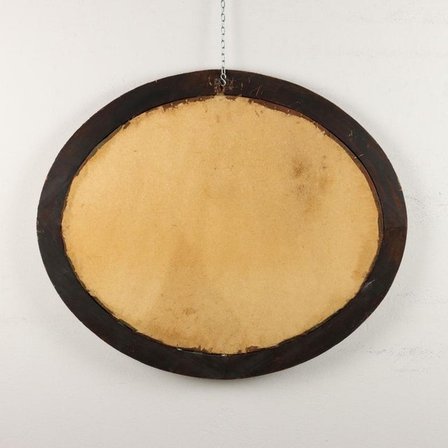 Oval Landscape with Figures, Oil on Canvas, 19th Century-20th Century, Framed For Sale - Image 10 of 11