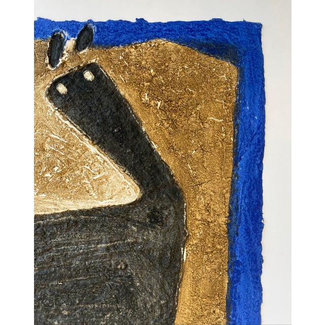 Mid 20th Century Abstract Collagraph by AfroCarribean/French Artist Serge Hélenon For Sale - Image 4 of 13