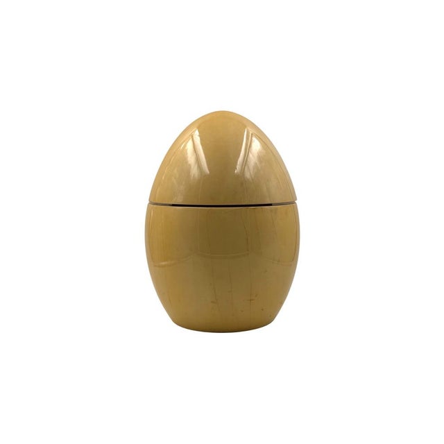 Large Egg-Shaped Parchment Box by Tommaso Barbi, 1970s For Sale - Image 6 of 17