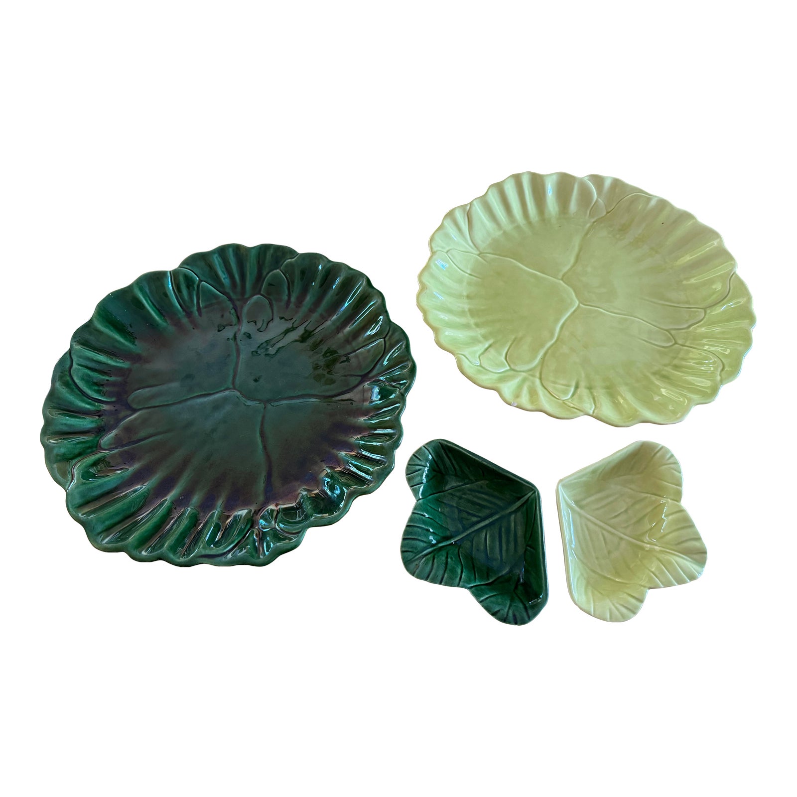 two-1960s-mod-cemar-california-pottery-622-cabbage-platters-plus-sauce
