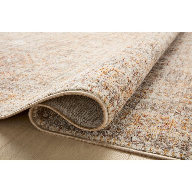 Loloi Rugs Angela Rose x Loloi Blake Rug Oatmeal / Spice 18" x 18" Sample Rug For Sale - Image 4 of 9