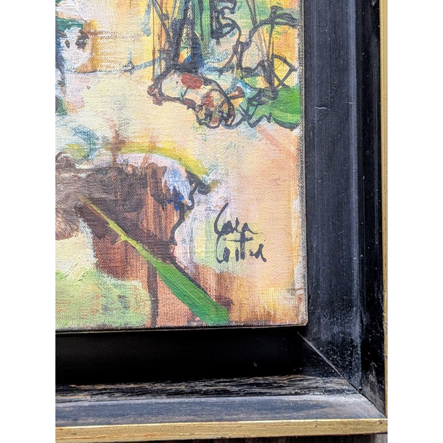 Pholippe Cara-Costea - View from the courtyard - Oil on canvas, 1974 Hand-Signed lower right, signed and dated on the back...