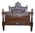 Early 20th Century French Louis XVI Style Walnut Carved Bed Frame, Baroque, Full/ Queen Size For Sale