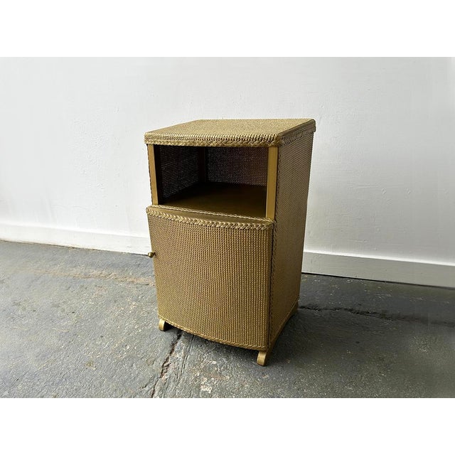 Wood Vintage Two‑Tier Bedside Table in Woven Rattan, 1960s For Sale - Image 7 of 7