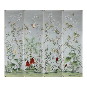 Chinoiserie Mural Hand Painted Wallpaper - 4 Panels