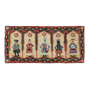 Galerie Shabab Collection Mid-20th Century American Pictorial Hook Rug