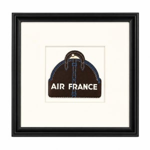 Vintage Air France Framed Luggage Label Travel Art Decor