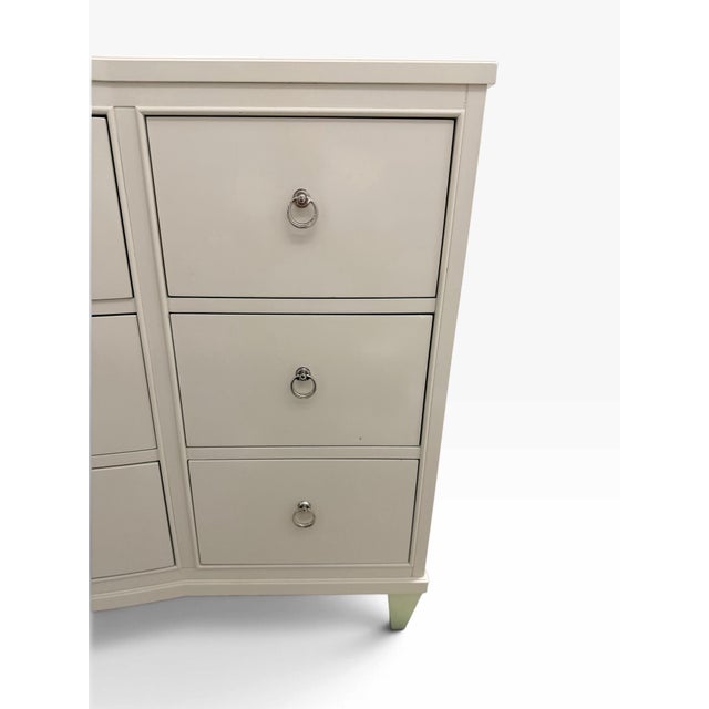 Ethan Allen Heston Triple Dresser in Ascot White Lacquer, 9 Drawers For Sale - Image 11 of 12