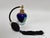 Late 20th Century Iridescent Cobalt and Amethyst Art Glass Perfume Atomizer Faceted Crystal 1980 For Sale - Image 5 of 18