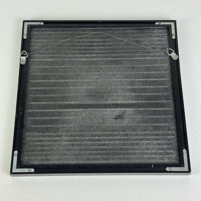 1920s Framed Art Deco Etched Art Work on Black Stone of Fashionable Woman, Signed For Sale - Image 4 of 5