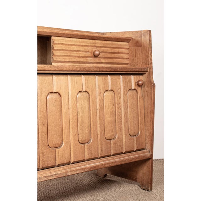 Large Sideboard in Oak and Danikowski Ceramics by Guillerme et Chambron for Votre Maison, 1960s For Sale - Image 18 of 18