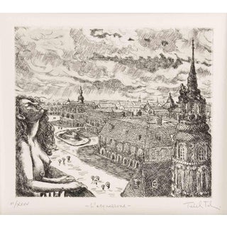 Amedeo Tedeschi Toschi, The Downpour, 1990s, Etching For Sale