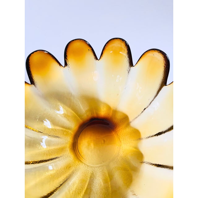 Mid 20th Century Mid Century Modern Glass Lotus Petal Salad Bowl by Indiana Glass For Sale In San Francisco - Image 6 of 7
