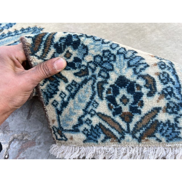 Vintage Handmade Wool Runner Rug | 19 Ft Moroccan Style Entryway Rug For Sale - Image 6 of 8